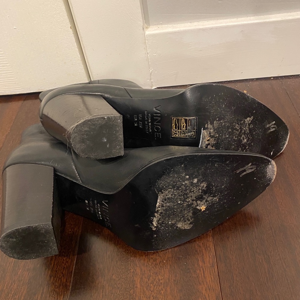 Vince Sleek Black Ankle Boots - Picture 4 of 4